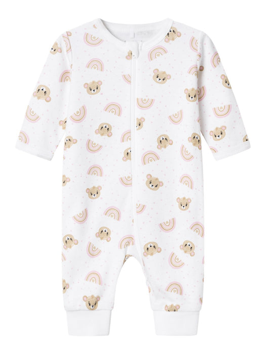NameIt baby pyjamas med glidelås Orchid pink Teddy