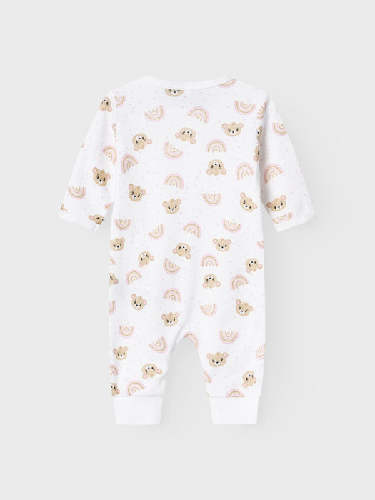 NameIt baby pyjamas med glidelås Orchid pink Teddy