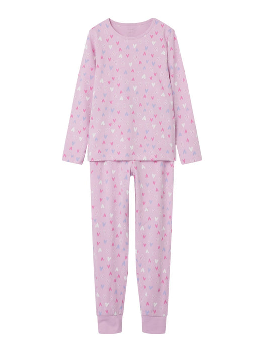 NameIt mini pyjamas 2 delt Pink hearts