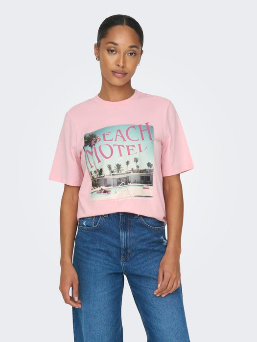 ONLY Megan Vacation top Candy pink beach