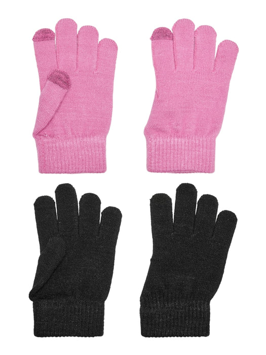 kidsONLY Magic strikkevanter 2pk Black/Superpink