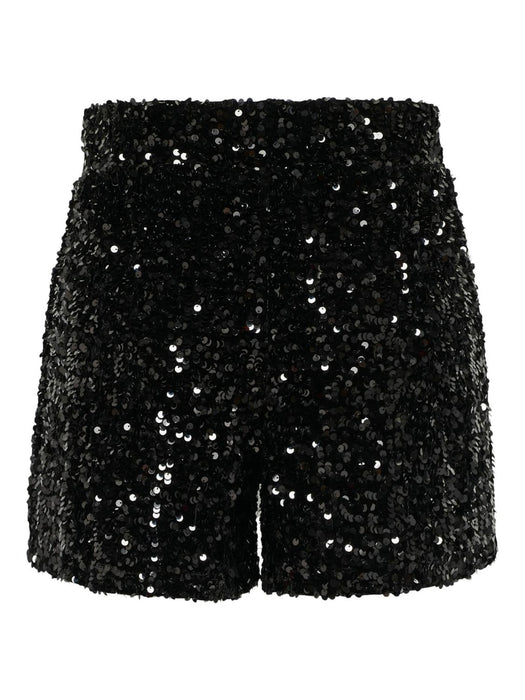 ONLY Confidence sequins paljett shorts Black