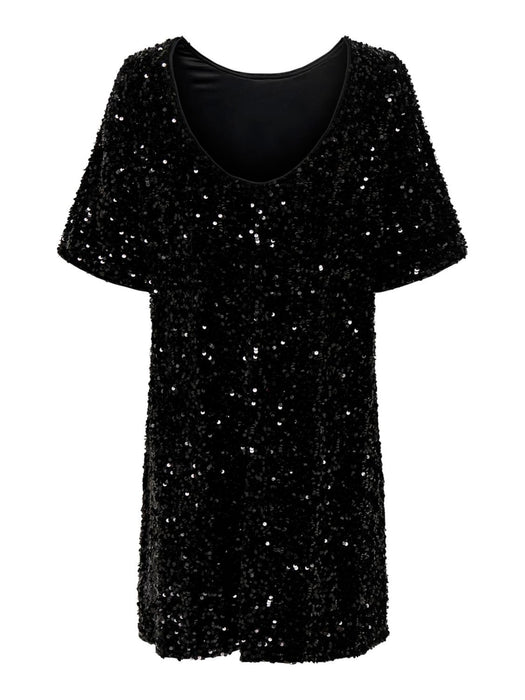 ONLY Confidence Sequins glitter dress Black