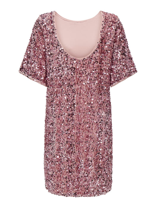 ONLY Confidence Sequins glitter dress Mauve Shadows