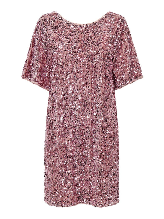 ONLY Confidence Sequins glitter dress Mauve Shadows