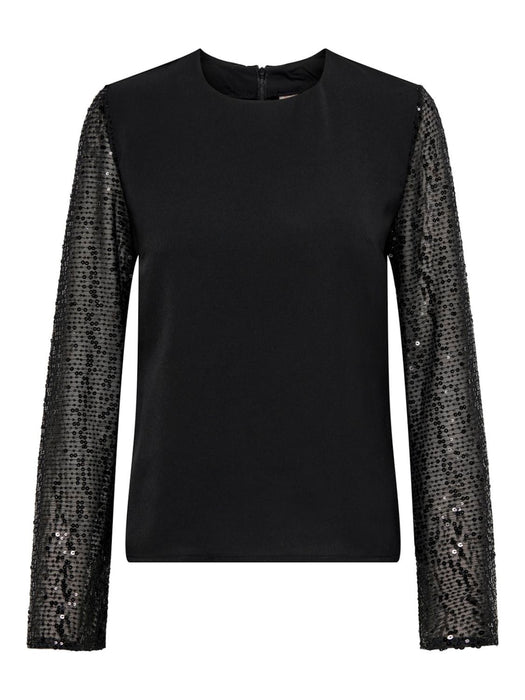 ONLY Thalia life sequins top Black