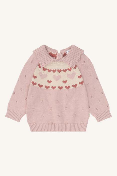 Hust&Claire Pusle genser sweet hearts Rose