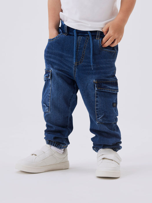 NameIt mini Ben baggy cargo jeans Blue