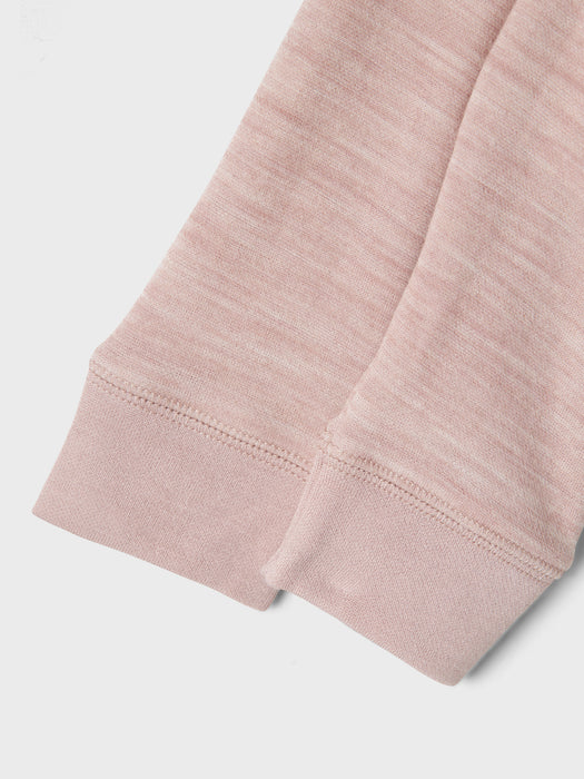 NameIt Baby Wyla ull leggings Shadow grey pink