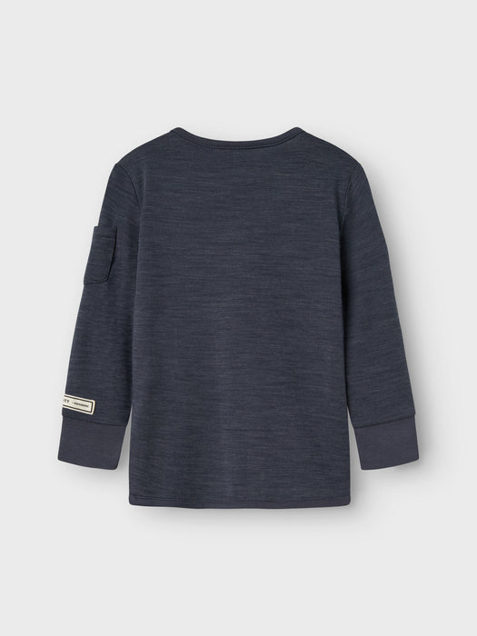 NameIt mini Wyla ull genser polo Ombre Blue