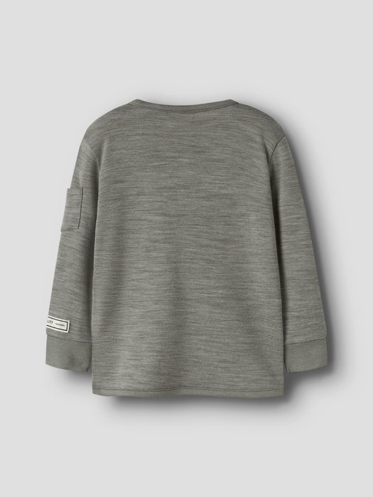 NameIt mini Wyla ull genser polo Dried Sage