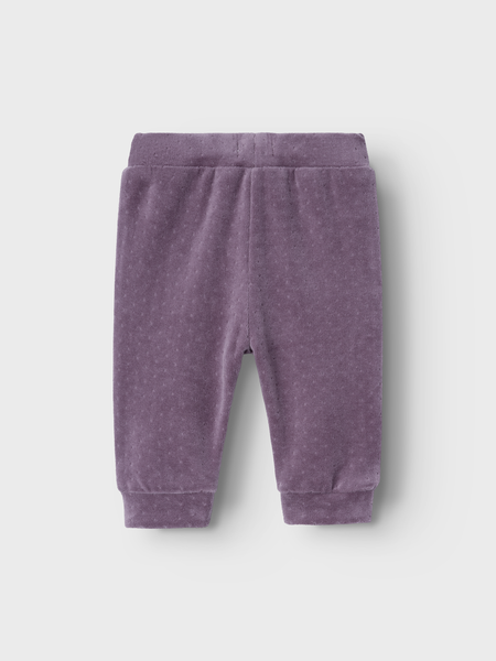 NameIT baby New velour pant Lilla