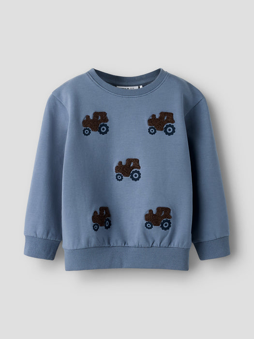 NameIt mini Riam traktor genser Blå