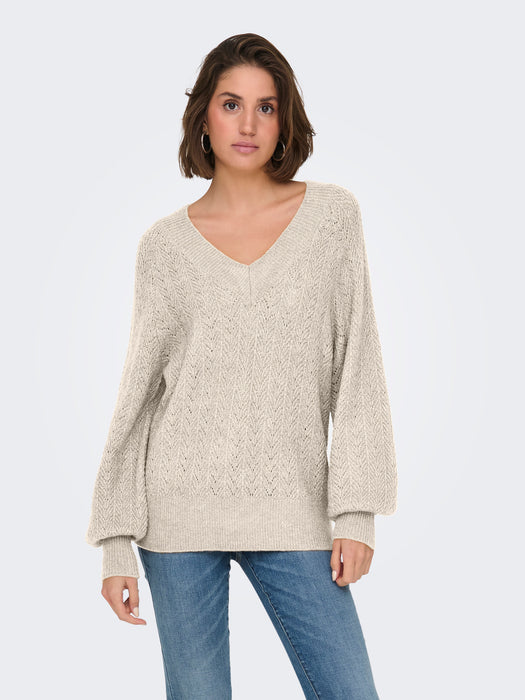 ONLY Lucilla glitter Knit Birch Gold