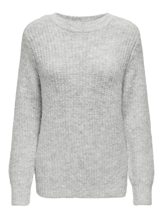 ONLY Maggie life rib Strikkegenser Grey
