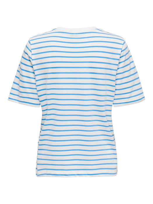 ONLY Bone t shirt La Pomme Azure blue stripe