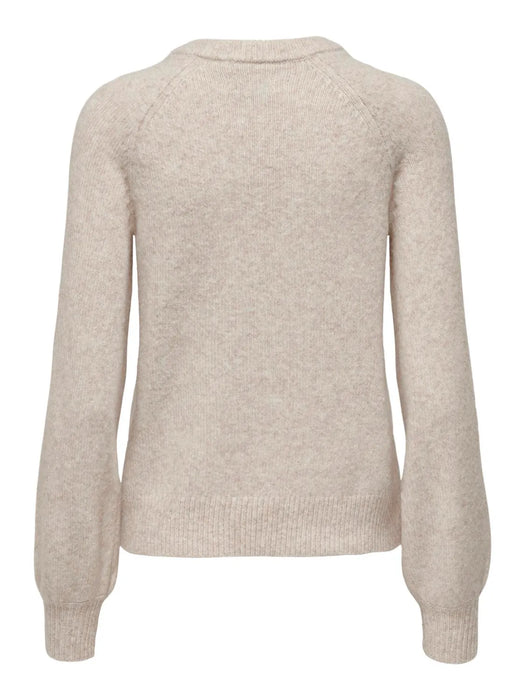 ONLY life Lauren Button knit Oatmeal